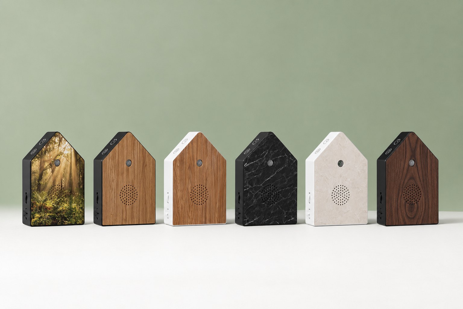 UPLY vogelhuisje met geluid in zes kleuren